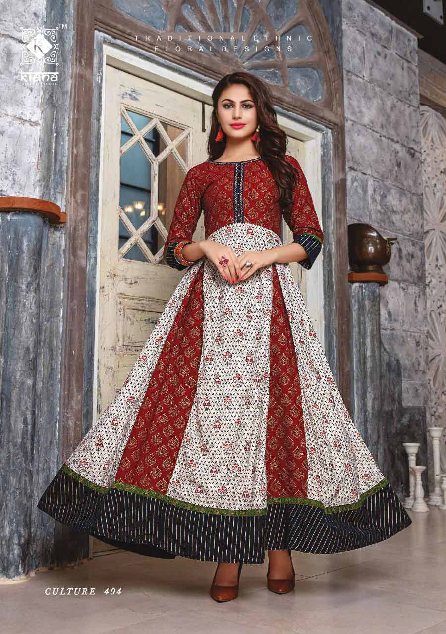 Culture Vol-4 Kiana Cotton Handwork Anarkali Kurti Culture Vol-4 Kiana Cotton Handwork Anarkali Kurti